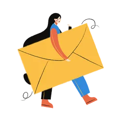 Icon of a person holding mail